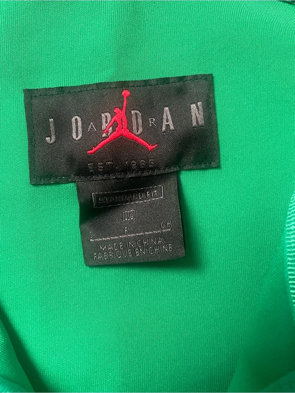 Jordan x Facetasm Retro 90’s Vintage Lime Green Zip-up Track Jacket NWT